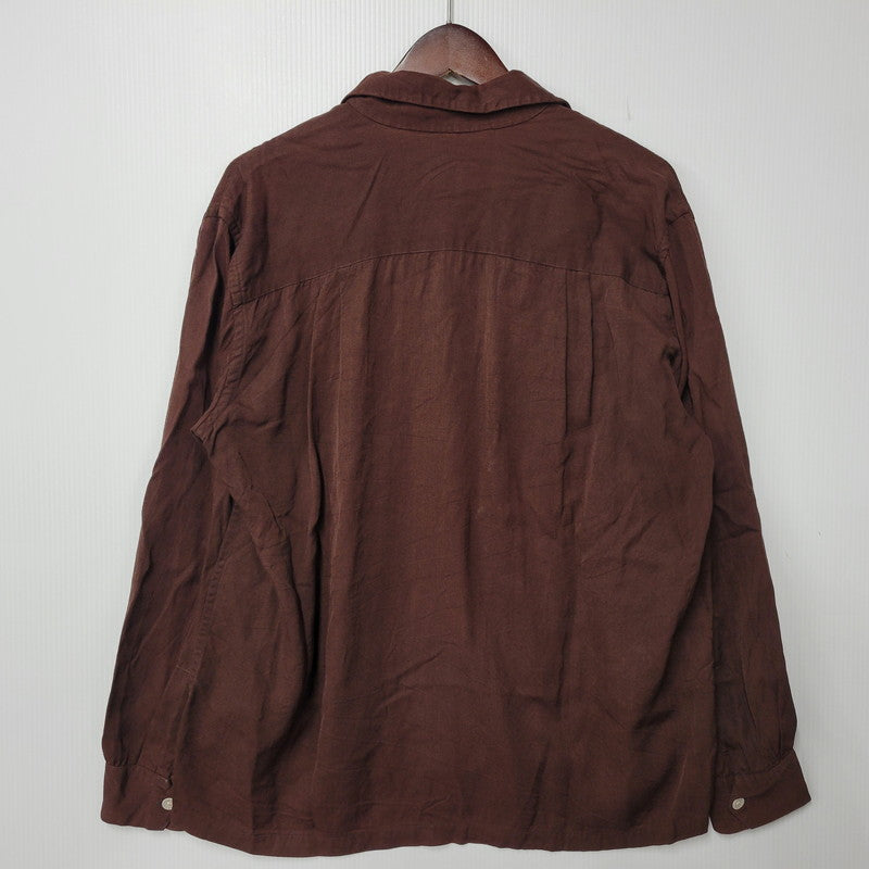 【中古品】【メンズ】 JOHN BLYE ジョンブルー SHIRT シャツ トップス 長袖 146-261007-sm-18-izu サイズ：M カラー：ブラウン 万代Net店