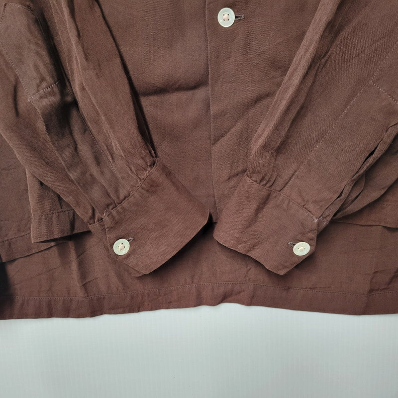 【中古品】【メンズ】 JOHN BLYE ジョンブルー SHIRT シャツ トップス 長袖 146-261007-sm-18-izu サイズ：M カラー：ブラウン 万代Net店