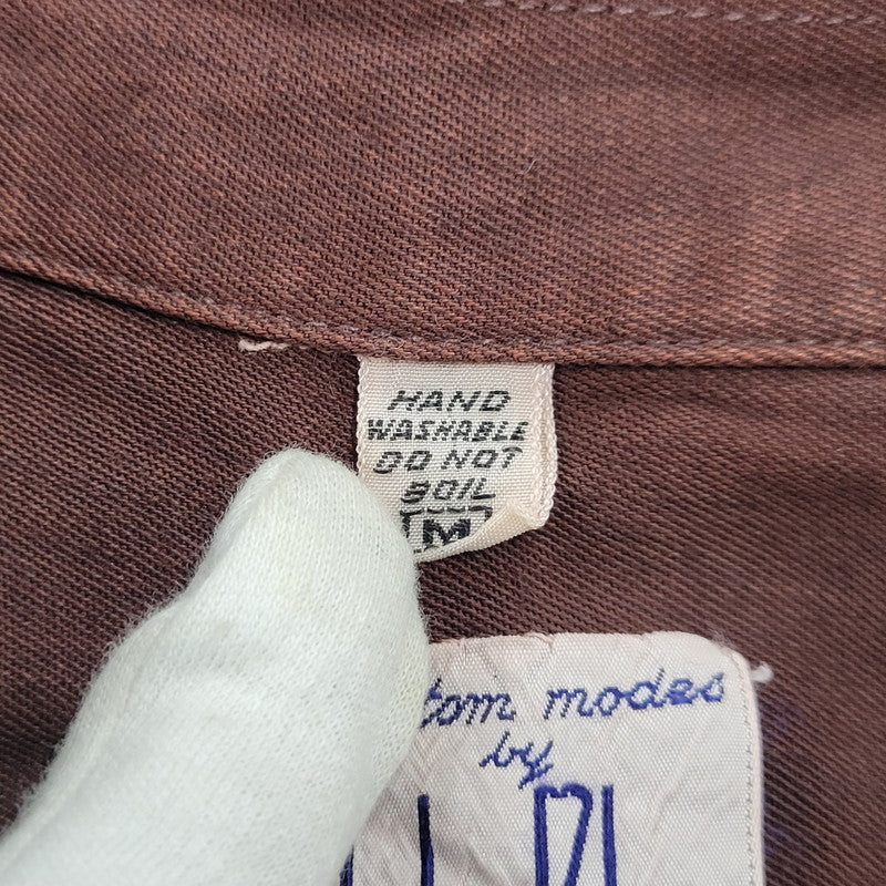 【中古品】【メンズ】 JOHN BLYE ジョンブルー SHIRT シャツ トップス 長袖 146-261007-sm-18-izu サイズ：M カラー：ブラウン 万代Net店