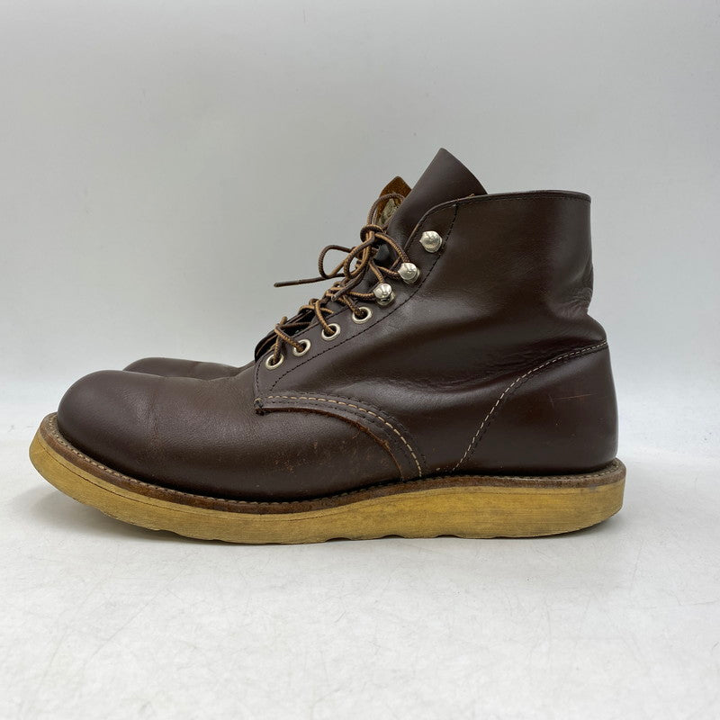 【中古品】【メンズ】 RED WING レッドウィング CLASSIC ROUND BOOTS "BROWN" ブーツ靴 164-261002-sm-03-izu サイズ：7 ½ カラー：BROWN 万代Net店