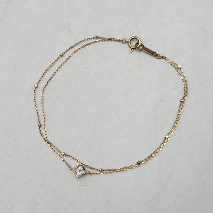 【中古品】【レディース】 4℃ ヨンドシー K10 STONE BRACELET ストーン ブレスレット アクセサリー 192-261006-cs-22-izu カラー：ゴールド 万代Net店