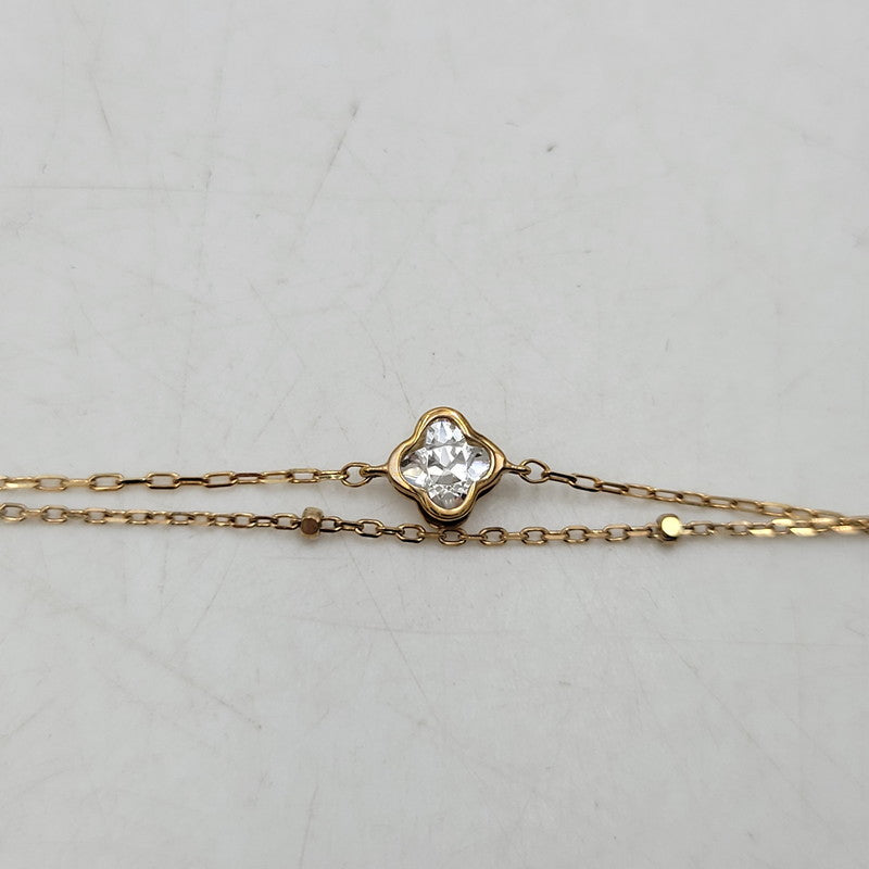 【中古品】【レディース】 4℃ ヨンドシー K10 STONE BRACELET ストーン ブレスレット アクセサリー 192-261006-cs-22-izu カラー：ゴールド 万代Net店