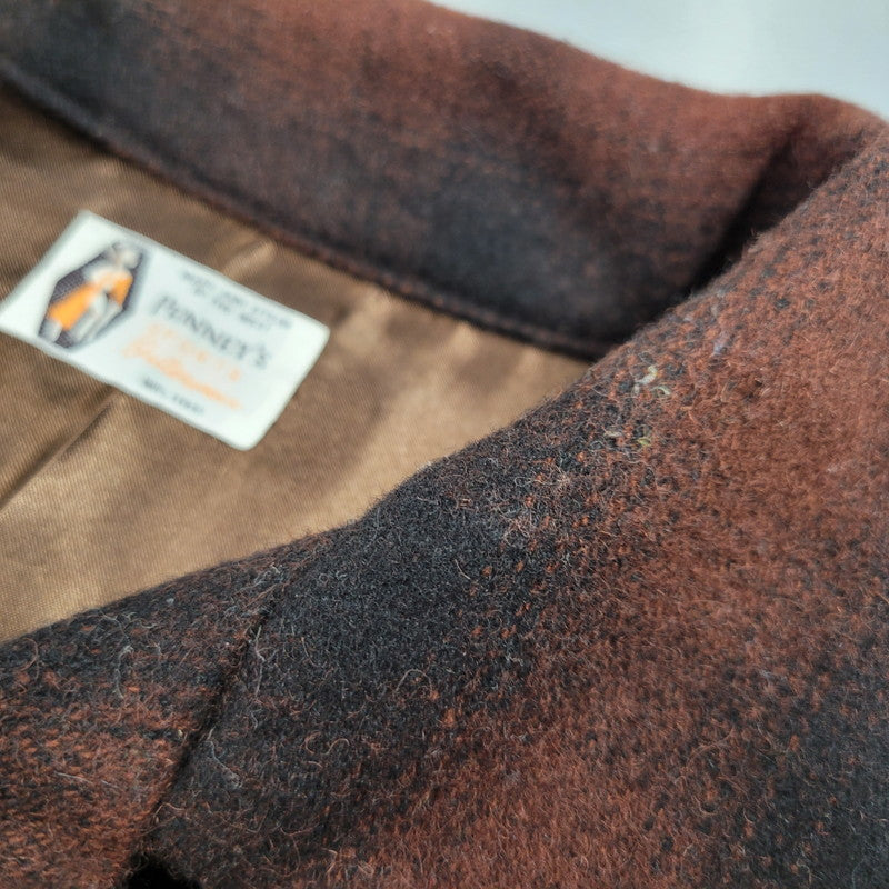 【中古品】【メンズ】 PENNY'S SPORTS ぺニーズ スポーツ OPEN COLLAR OMBRE CHECK SHIRT オープンカラー オンブレチェックシャツ 長袖 145-261008-as-12-izu サイズ：M カラー：ブラウン×ブラック 万代Net店
