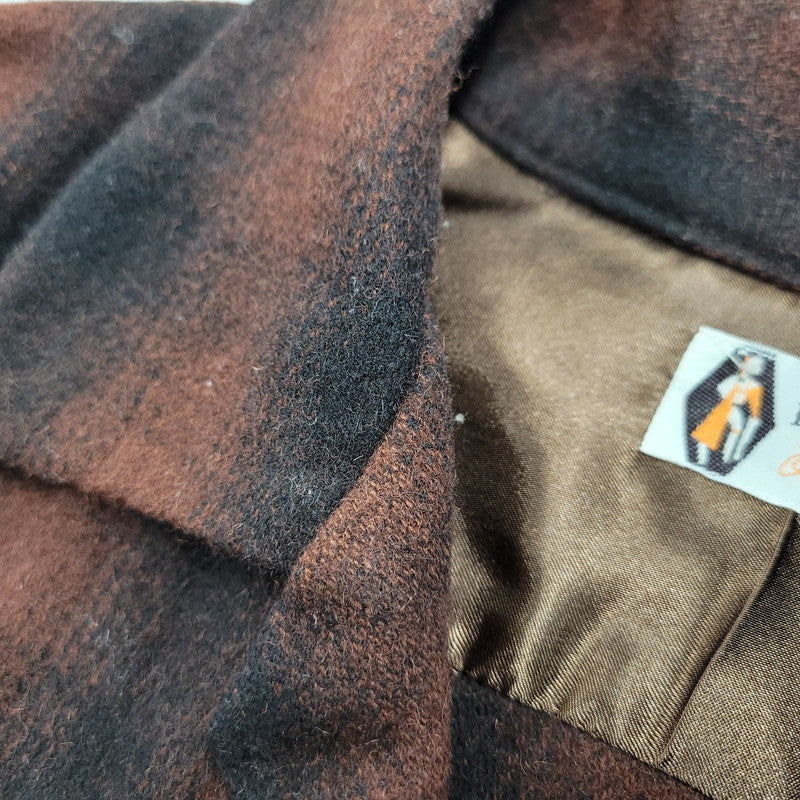 【中古品】【メンズ】 PENNY'S SPORTS ぺニーズ スポーツ OPEN COLLAR OMBRE CHECK SHIRT オープンカラー オンブレチェックシャツ 長袖 145-261008-as-12-izu サイズ：M カラー：ブラウン×ブラック 万代Net店