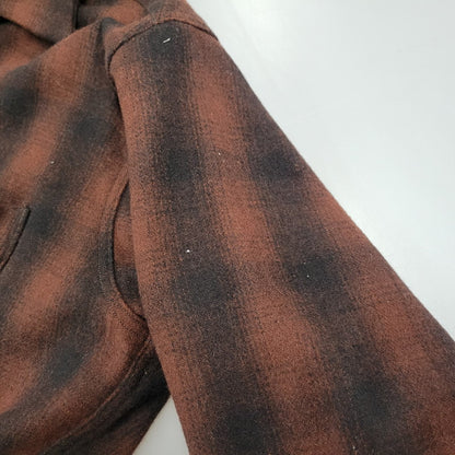 【中古品】【メンズ】 PENNY'S SPORTS ぺニーズ スポーツ OPEN COLLAR OMBRE CHECK SHIRT オープンカラー オンブレチェックシャツ 長袖 145-261008-as-12-izu サイズ：M カラー：ブラウン×ブラック 万代Net店