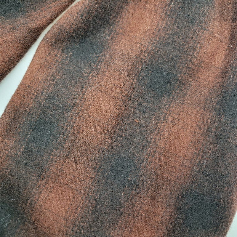 【中古品】【メンズ】 PENNY'S SPORTS ぺニーズ スポーツ OPEN COLLAR OMBRE CHECK SHIRT オープンカラー オンブレチェックシャツ 長袖 145-261008-as-12-izu サイズ：M カラー：ブラウン×ブラック 万代Net店