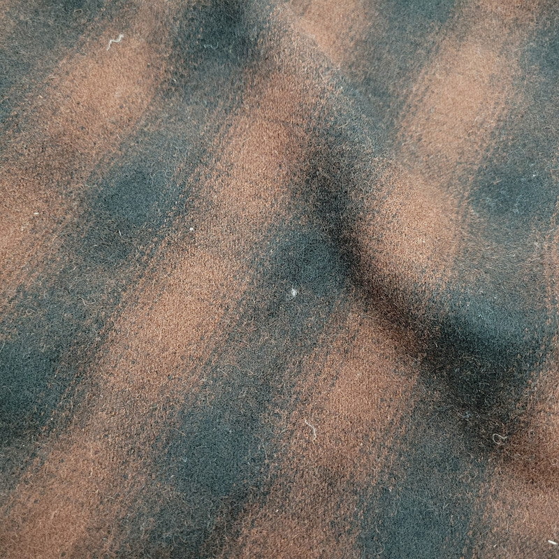 【中古品】【メンズ】 PENNY'S SPORTS ぺニーズ スポーツ OPEN COLLAR OMBRE CHECK SHIRT オープンカラー オンブレチェックシャツ 長袖 145-261008-as-12-izu サイズ：M カラー：ブラウン×ブラック 万代Net店