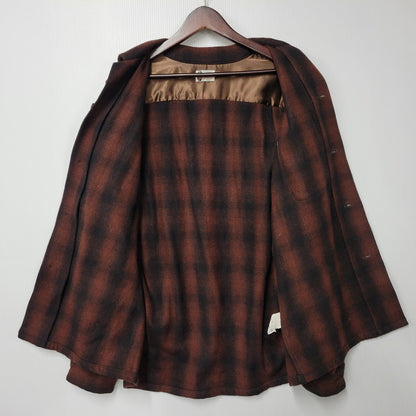 【中古品】【メンズ】 PENNY'S SPORTS ぺニーズ スポーツ OPEN COLLAR OMBRE CHECK SHIRT オープンカラー オンブレチェックシャツ 長袖 145-261008-as-12-izu サイズ：M カラー：ブラウン×ブラック 万代Net店