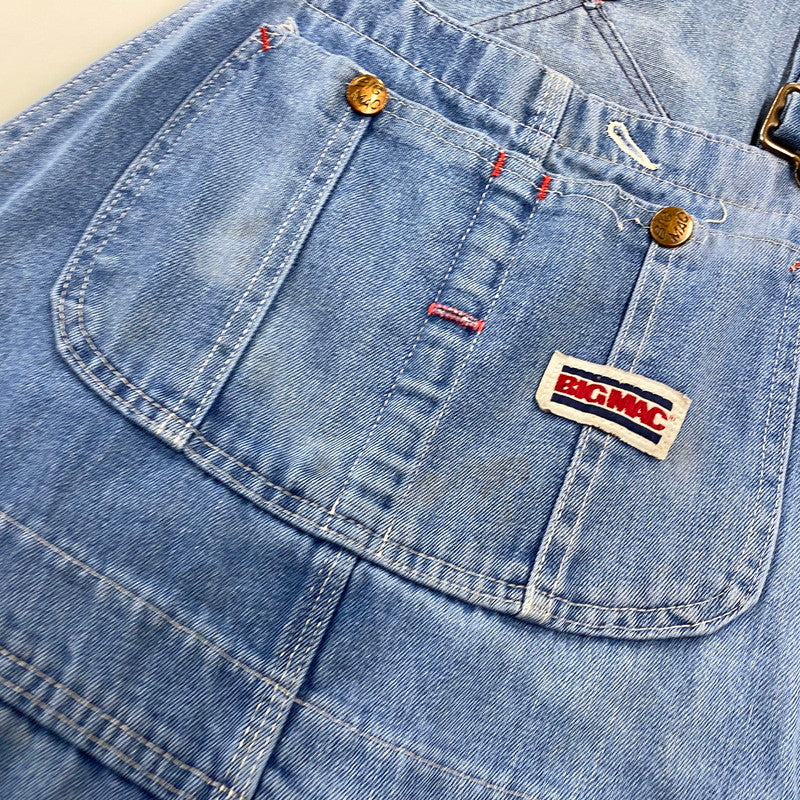 【中古品】【メンズ】 BIG MAC ビッグ マック 545-C1554N USA製 DENIM OVER ALL デニム オーバーオール ボトムス 157-261004-sm-18-izu サイズ：34×32 カラー：インディゴ 万代Net店