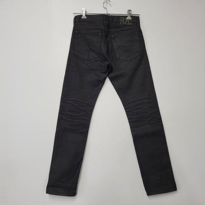 【中古品】【メンズ】 RRL ダブルアールエル 782504838004 SLIM FIT JAPAN WOVEN JEANS スリム フィット ジャパン ウーヴン ジーンズ パンツ ボトムス ズボン 156-261006-cs-10-izu サイズ：29×30 カラー：ブラック 万代Net店