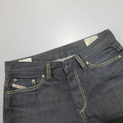 【中古品】【メンズ】 DIESEL ディーゼル×ADIDAS アディダス ADI-VIKER DENIM PANTS デニム パンツ ボトムス ズボン 152-261006-cs-09-izu サイズ：28×30 カラー：ブラック系 万代Net店