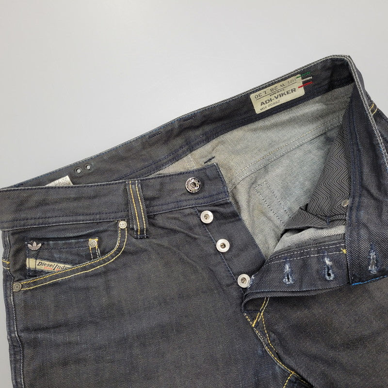 【中古品】【メンズ】 DIESEL ディーゼル×ADIDAS アディダス ADI-VIKER DENIM PANTS デニム パンツ ボトムス ズボン 152-261006-cs-09-izu サイズ：28×30 カラー：ブラック系 万代Net店