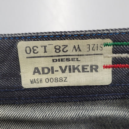 【中古品】【メンズ】 DIESEL ディーゼル×ADIDAS アディダス ADI-VIKER DENIM PANTS デニム パンツ ボトムス ズボン 152-261006-cs-09-izu サイズ：28×30 カラー：ブラック系 万代Net店