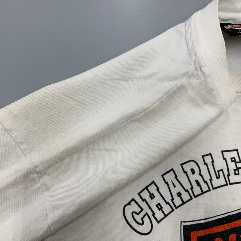 【現状渡し品】【メンズ】 HARLEY DAVIDSON ハーレーダビッドソン USA製 TIMMS S S TEE Tシャツ 半袖 146-261004-sm-09-izu サイズ：XL カラー：ホワイト 万代Net店