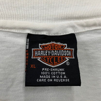 【現状渡し品】【メンズ】 HARLEY DAVIDSON ハーレーダビッドソン USA製 TIMMS S S TEE Tシャツ 半袖 146-261004-sm-09-izu サイズ：XL カラー：ホワイト 万代Net店