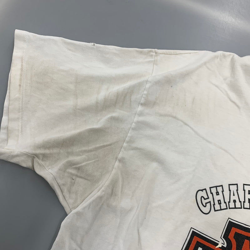 【現状渡し品】【メンズ】 HARLEY DAVIDSON ハーレーダビッドソン USA製 TIMMS S S TEE Tシャツ 半袖 146-261004-sm-09-izu サイズ：XL カラー：ホワイト 万代Net店