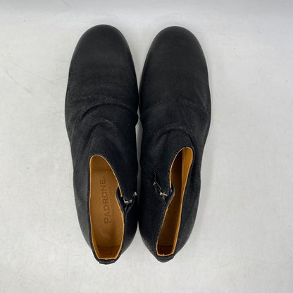 【中古品】【メンズ】 PADRONE パドローネ SIDE ZIP サイド ジップ SHORT BOOTS ショート ブーツ 靴 164-261006-sm-21-izu サイズ：41 カラー：ブラック 万代Net店