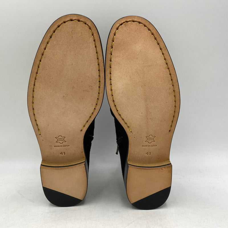 【中古品】【メンズ】 PADRONE パドローネ SIDE ZIP サイド ジップ SHORT BOOTS ショート ブーツ 靴 164-261006-sm-21-izu サイズ：41 カラー：ブラック 万代Net店