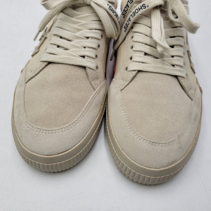 【中古品】【メンズ】 OFF-WHITE オフホワイト LOW VULCANIZED OMIA085R20C210504848 ロー バルカナイズド スニーカー 靴 162-261004-as-08-izu サイズ：42 カラー：ベージュ 万代Net店