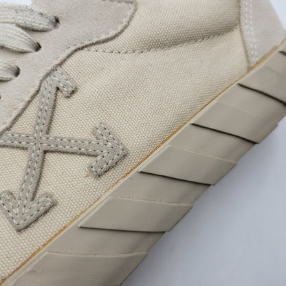 【中古品】【メンズ】 OFF-WHITE オフホワイト LOW VULCANIZED OMIA085R20C210504848 ロー バルカナイズド スニーカー 靴 162-261004-as-08-izu サイズ：42 カラー：ベージュ 万代Net店