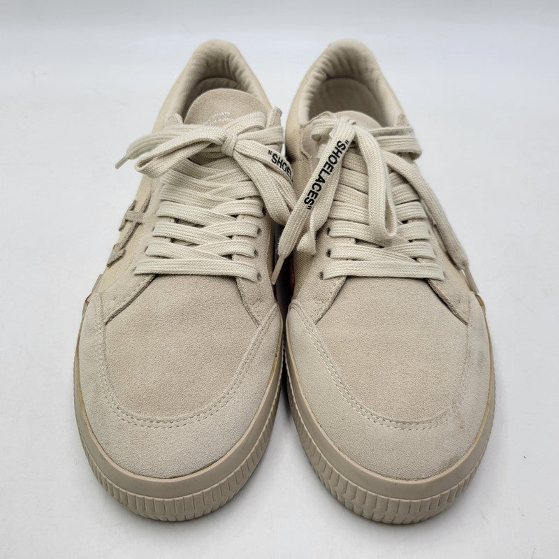 【中古品】【メンズ】 OFF-WHITE オフホワイト LOW VULCANIZED OMIA085R20C210504848 ロー バルカナイズド スニーカー 靴 162-261004-as-08-izu サイズ：42 カラー：ベージュ 万代Net店