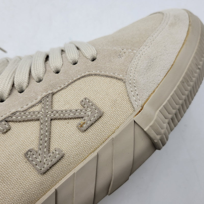 【中古品】【メンズ】 OFF-WHITE オフホワイト LOW VULCANIZED OMIA085R20C210504848 ロー バルカナイズド スニーカー 靴 162-261004-as-08-izu サイズ：42 カラー：ベージュ 万代Net店