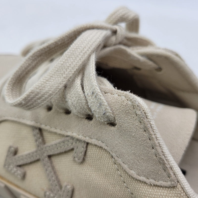 【中古品】【メンズ】 OFF-WHITE オフホワイト LOW VULCANIZED OMIA085R20C210504848 ロー バルカナイズド スニーカー 靴 162-261004-as-08-izu サイズ：42 カラー：ベージュ 万代Net店