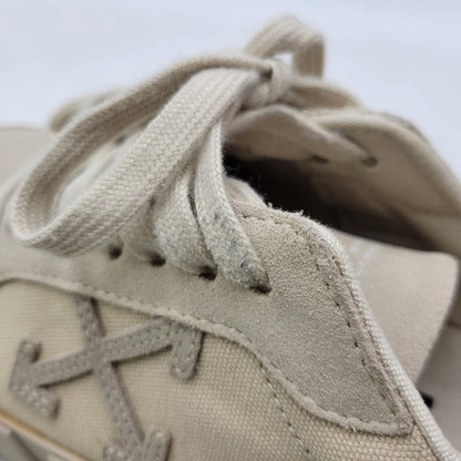 【中古品】【メンズ】 OFF-WHITE オフホワイト LOW VULCANIZED OMIA085R20C210504848 ロー バルカナイズド スニーカー 靴 162-261004-as-08-izu サイズ：42 カラー：ベージュ 万代Net店