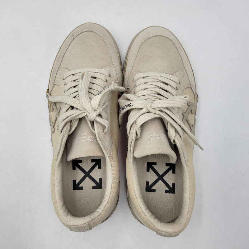 【中古品】【メンズ】 OFF-WHITE オフホワイト LOW VULCANIZED OMIA085R20C210504848 ロー バルカナイズド スニーカー 靴 162-261004-as-08-izu サイズ：42 カラー：ベージュ 万代Net店