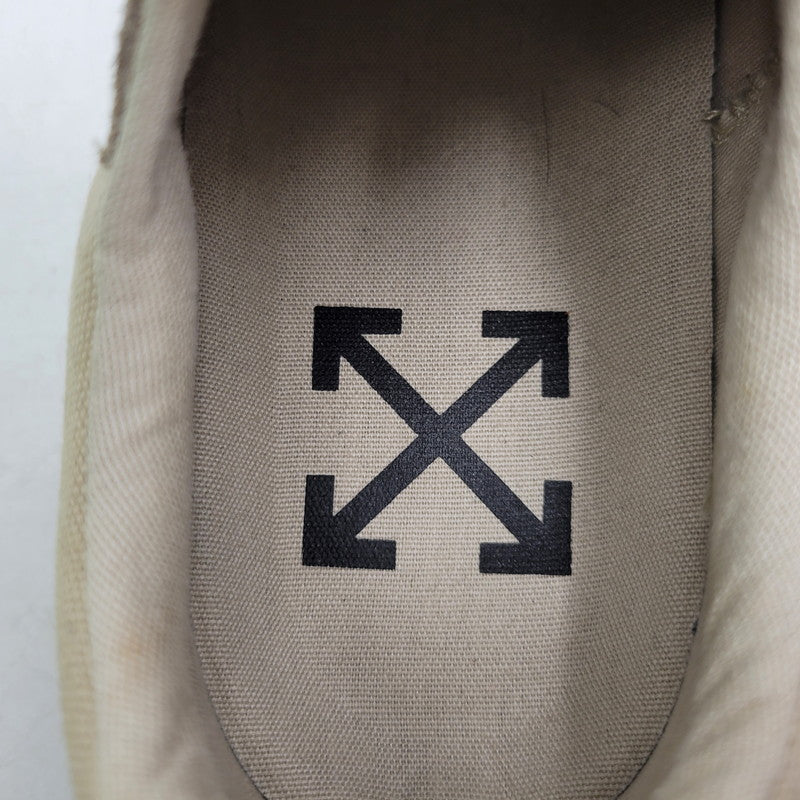 【中古品】【メンズ】 OFF-WHITE オフホワイト LOW VULCANIZED OMIA085R20C210504848 ロー バルカナイズド スニーカー 靴 162-261004-as-08-izu サイズ：42 カラー：ベージュ 万代Net店