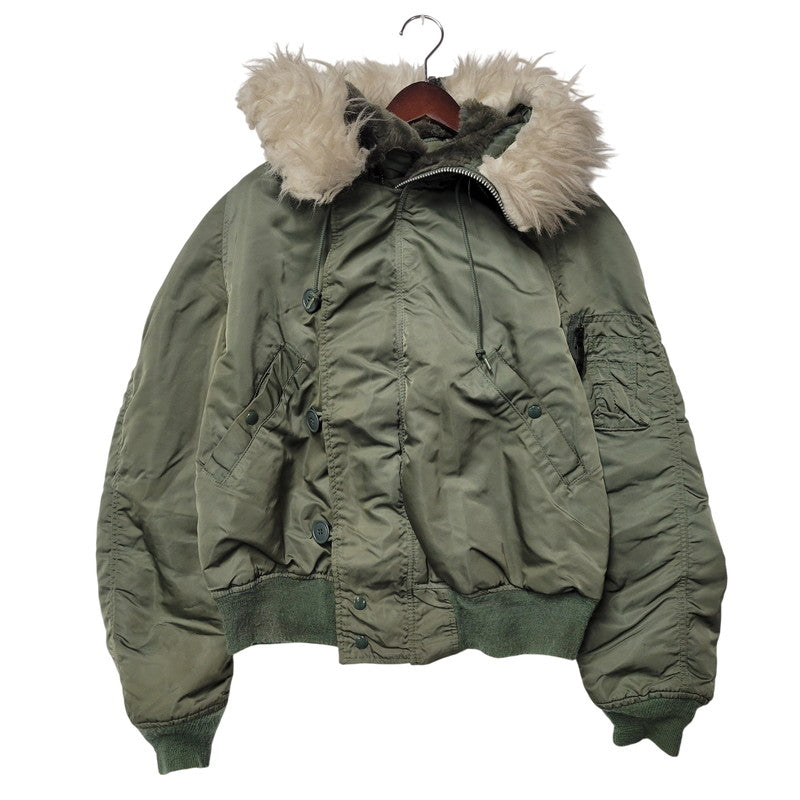 【中古品】【メンズ】 ALPHA INDUSTRIES アルファインダストリーズ N-2B FLIGHT JACKET フライトジャケット アウター トップス 146-261007-sm-14-izu サイズ：M カラー：カーキ 万代Net店