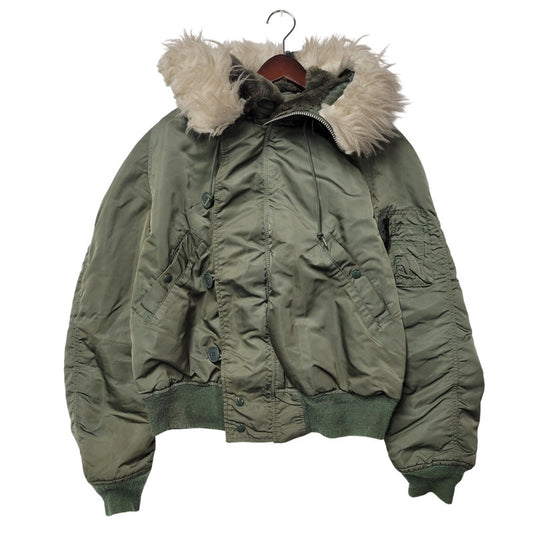 【中古品】【メンズ】 ALPHA INDUSTRIES アルファインダストリーズ N-2B FLIGHT JACKET フライトジャケット アウター トップス 146-261007-sm-14-izu サイズ：M カラー：カーキ 万代Net店