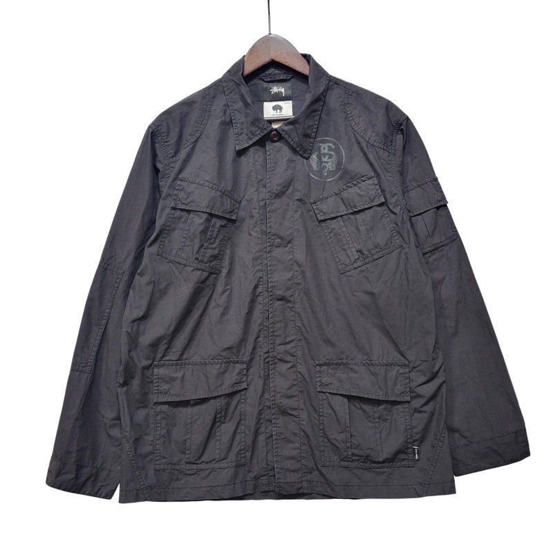 【中古品】【メンズ】 STUSSY ステューシー×READY AND FORWARD レディーアンドフォワード 金タグ MILITARY SAMPLING JACKET ミリタリー サンプリング ジャケット アウター 142-261005-cs-03-izu サイズ：M カラー：ブラック 万代Net店