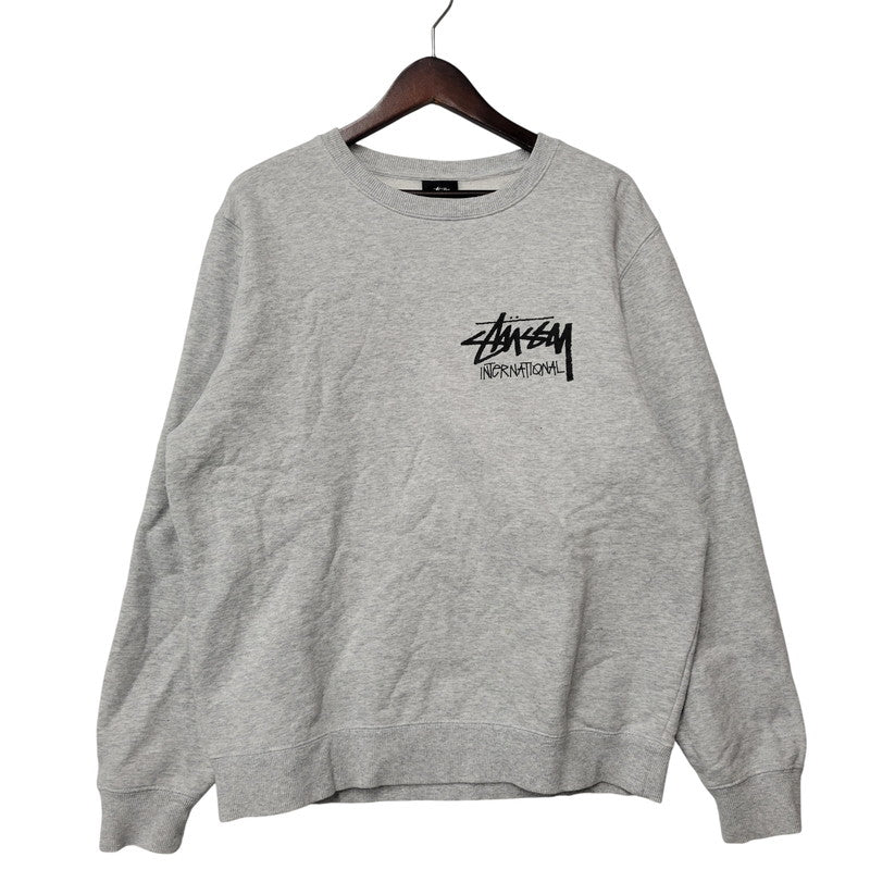 【中古品】【メンズ】 STUSSY ステューシー LOGO CREWNECK SWEAT SHIRT Z3000SAS19 ロゴ クルーネック スウェット トレーナー 142-261008-as-17-izu サイズ：S カラー：グレー 万代Net店