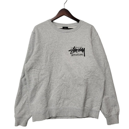 【中古品】【メンズ】 STUSSY ステューシー LOGO CREWNECK SWEAT SHIRT Z3000SAS19 ロゴ クルーネック スウェット トレーナー 142-261008-as-17-izu サイズ：S カラー：グレー 万代Net店