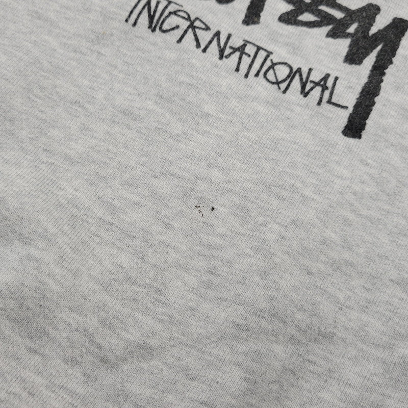 【中古品】【メンズ】 STUSSY ステューシー LOGO CREWNECK SWEAT SHIRT Z3000SAS19 ロゴ クルーネック スウェット トレーナー 142-261008-as-17-izu サイズ：S カラー：グレー 万代Net店