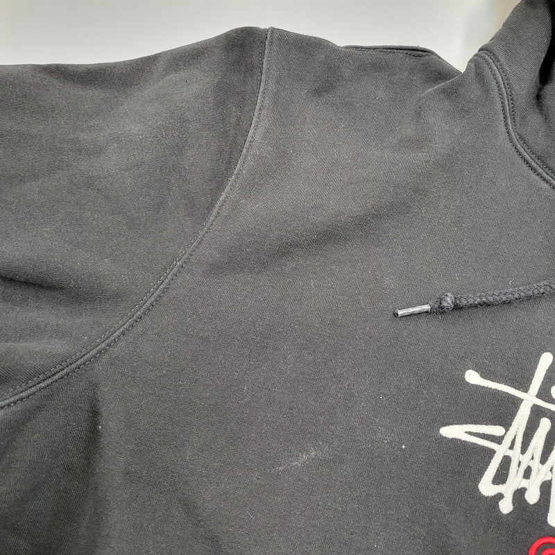 【中古品】【メンズ】 STUSSY ステューシー PULL OVER HOODIE 118431 プルオーバー フーディー パーカー 142-261008-as-15-izu サイズ：L カラー：ブラック 万代Net店