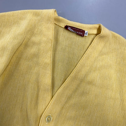 【中古品】【メンズ】 KLEINHANS クラインハンス CARDIGAN カーディガン 長袖 146-261004-sm-13-izu サイズ：XL カラー：ライトイエロー 万代Net店
