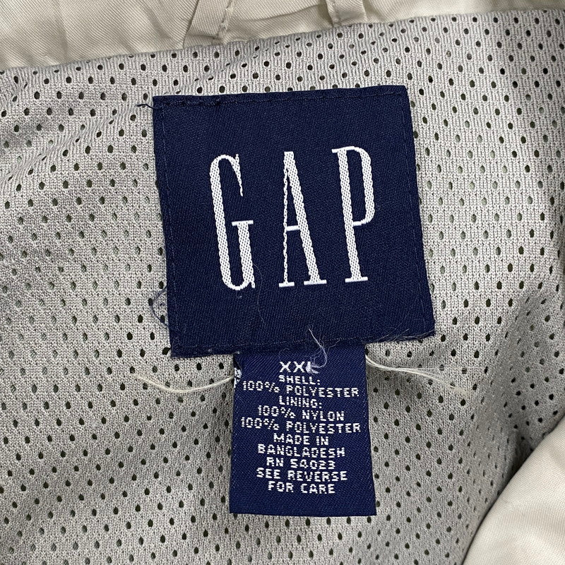 【中古品】【メンズ】 OLD GAP オールドギャップ HALF ZIP NYLON JACKET ハーフ ジップ ナイロン ジャケット アウター 長袖 146-261004-sm-14-izu サイズ：XXL カラー：アイボリー 万代Net店