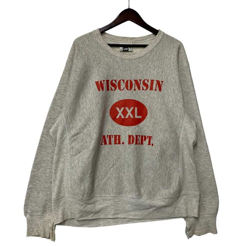 【現状渡し品】【メンズ】 LEE リー WISCONSIN SWEATSHIRT ウィスコンシン スウェットシャツ 146-261004-sm-11-izu サイズ：L カラー：グレー 万代Net店