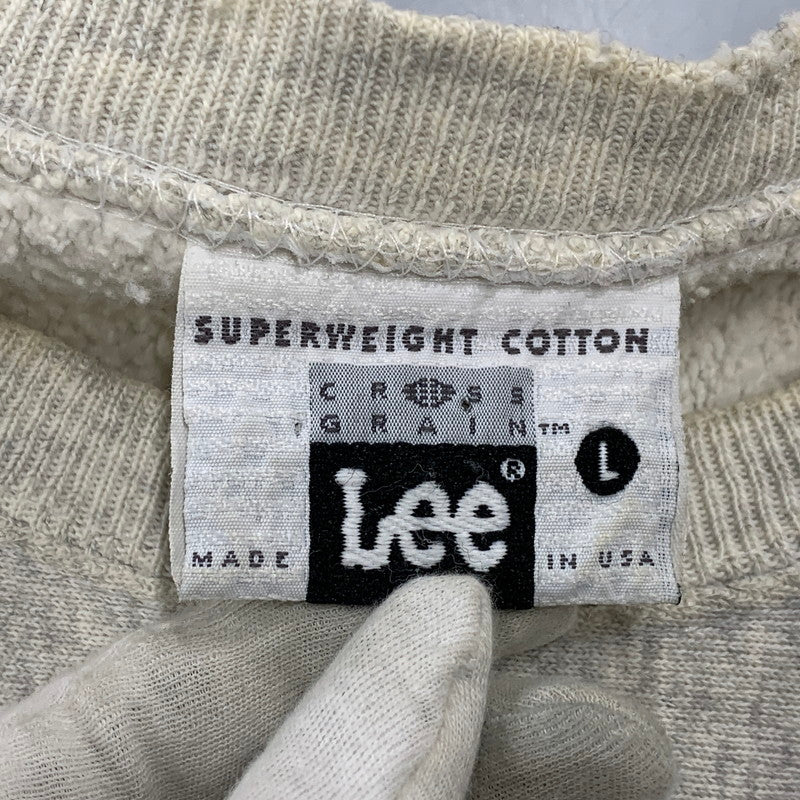 【現状渡し品】【メンズ】 LEE リー WISCONSIN SWEATSHIRT ウィスコンシン スウェットシャツ 146-261004-sm-11-izu サイズ：L カラー：グレー 万代Net店
