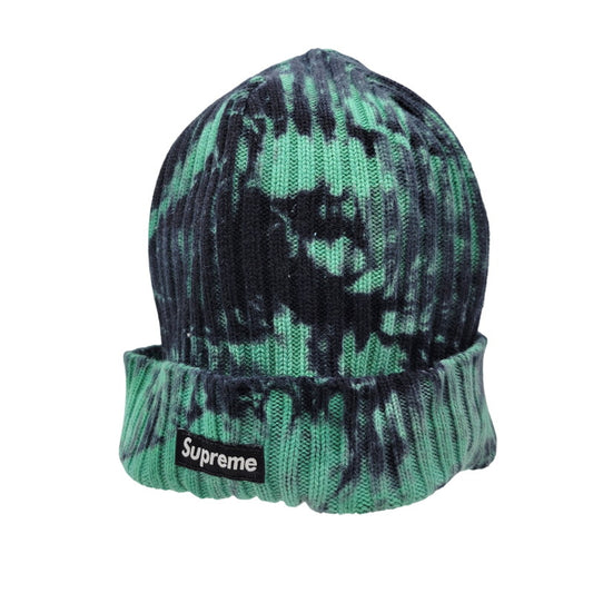【中古品】【メンズ/レディース】 SUPREME シュプリーム OVERDYED BEANIE オーバーダイ ビーニー 帽子 185-261006-cs-14-izu サイズ：ONESIZE カラー：SPLATTER GREEN 万代Net店