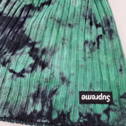 【中古品】【メンズ/レディース】 SUPREME シュプリーム OVERDYED BEANIE オーバーダイ ビーニー 帽子 185-261006-cs-14-izu サイズ：ONESIZE カラー：SPLATTER GREEN 万代Net店