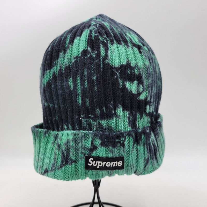 【中古品】【メンズ/レディース】 SUPREME シュプリーム OVERDYED BEANIE オーバーダイ ビーニー 帽子 185-261006-cs-14-izu サイズ：ONESIZE カラー：SPLATTER GREEN 万代Net店