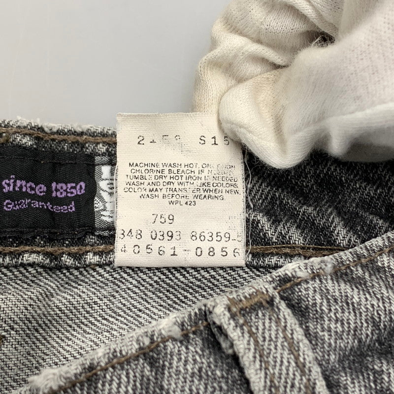 【中古品】【メンズ】 LEVI'S リーバイス 40561-0856 刻印348 TUCK BAGGY DENIM PANTS タックバギーデニムパンツ 157-261009-sm-10-izu サイズ：33×30 カラー：グレー 万代Net店