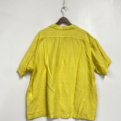 【中古品】【メンズ】 POLO BY RALPH LAUREN ポロバイラルフローレン 90S LINEN SILK OPEN COLLAR SS SHIRT リネン シルク オープン カラー ショートスリープ シャツ トップス 半袖 146-261003-ya-13-izu サイズ：XXL カラー：イエロー 万代Net店