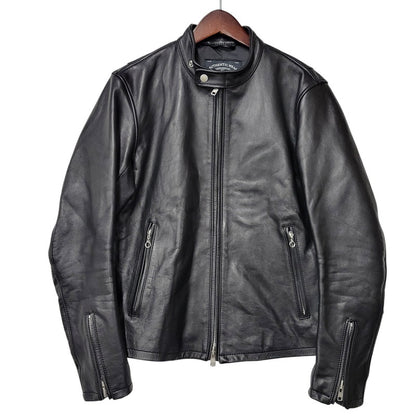 【中古品】【メンズ】 UNITED ARROWS GREEN LABEL RELAXING ユナイテッドアローズ グリーンレーベル リラクシング SC SOFT COW S- 3225-199-2228 ライダースジャケット 147-261008-as-11-izu サイズ：M カラー：ブラック 万代Net店