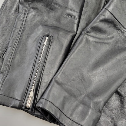 【中古品】【メンズ】 UNITED ARROWS GREEN LABEL RELAXING ユナイテッドアローズ グリーンレーベル リラクシング SC SOFT COW S- 3225-199-2228 ライダースジャケット 147-261008-as-11-izu サイズ：M カラー：ブラック 万代Net店