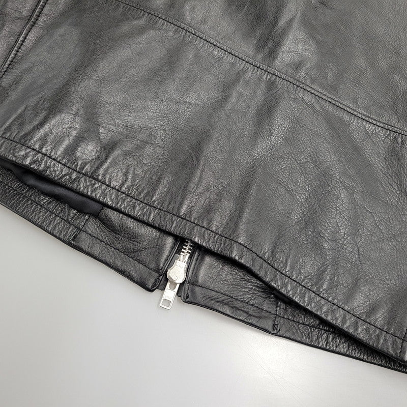 【中古品】【メンズ】 UNITED ARROWS GREEN LABEL RELAXING ユナイテッドアローズ グリーンレーベル リラクシング SC SOFT COW S- 3225-199-2228 ライダースジャケット 147-261008-as-11-izu サイズ：M カラー：ブラック 万代Net店