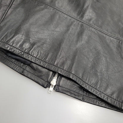 【中古品】【メンズ】 UNITED ARROWS GREEN LABEL RELAXING ユナイテッドアローズ グリーンレーベル リラクシング SC SOFT COW S- 3225-199-2228 ライダースジャケット 147-261008-as-11-izu サイズ：M カラー：ブラック 万代Net店
